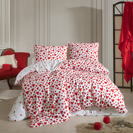 Love %100 Pamuk Ranforce Battal Boy Nevresim Takımı