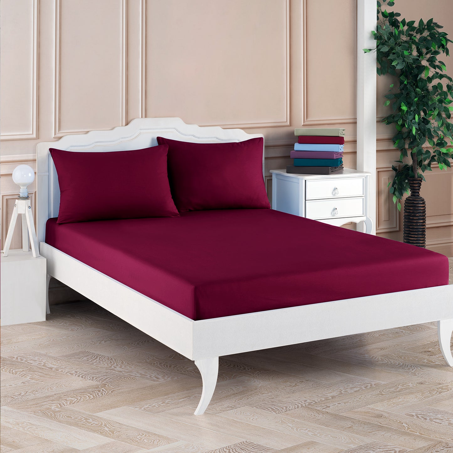 %100 Pamuk Percale Çift Kişilik Lastikli Çarşaf Seti 160x200