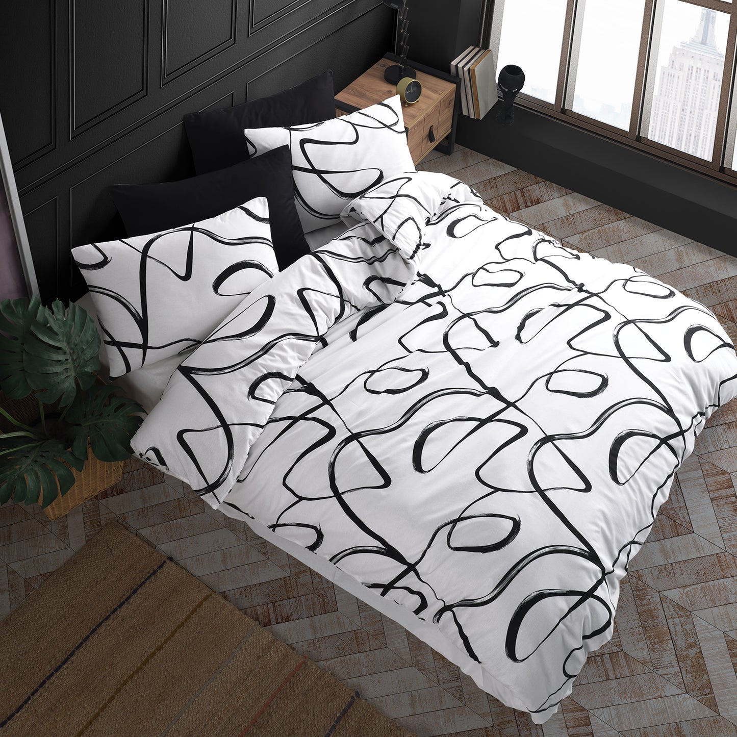 Irregular %100 Pamuk Ranforce Battal Boy Nevresim Takımı