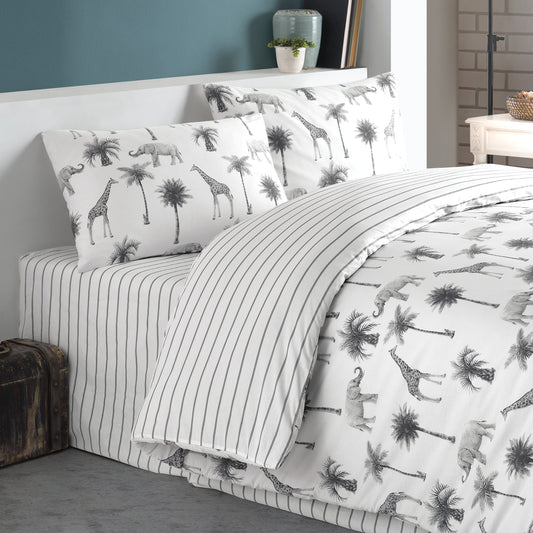 Jungle %100 Pamuk Ranforce Çift Kişilik Çift Taraflı Nevresim Takımı