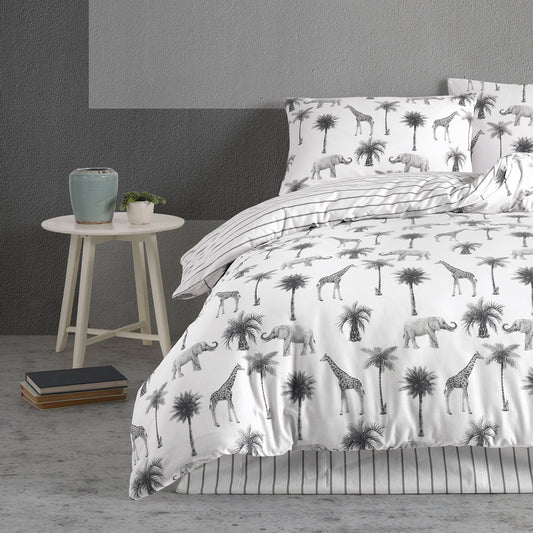 Jungle %100 Pamuk Ranforce Tek Kişilik Çift Taraflı Nevresim Takımı