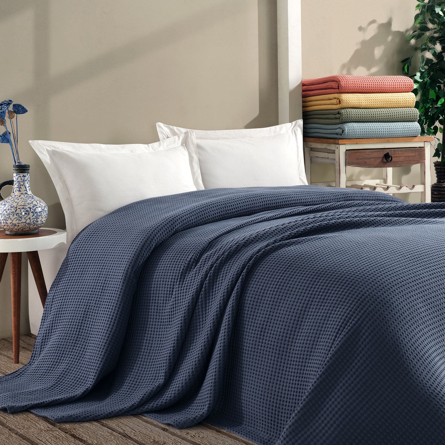 Çift Kişilik Waffle Pike Örtü 200x260