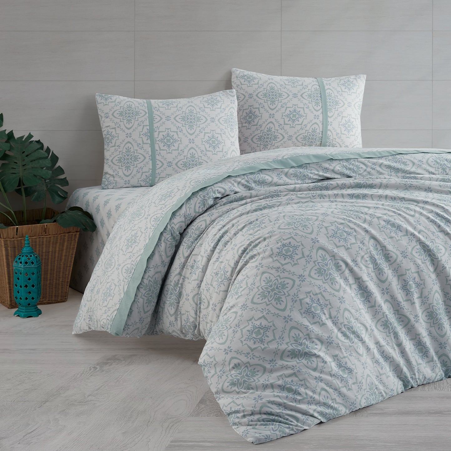 Unique Mint %100 Pamuk Ranforce Çift Kişilik Nevresim Takımı