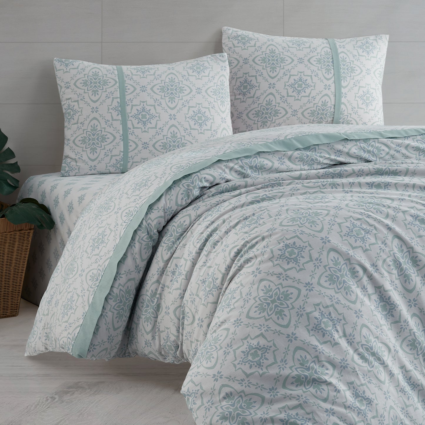 Unique Mint %100 Pamuk Ranforce Çift Kişilik Nevresim Takımı