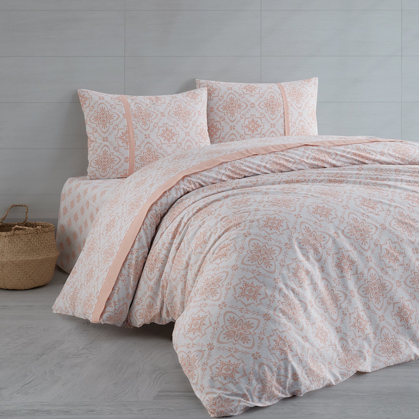 Unique Somon %100 Pamuk Ranforce Çift Kişilik Nevresim Takımı